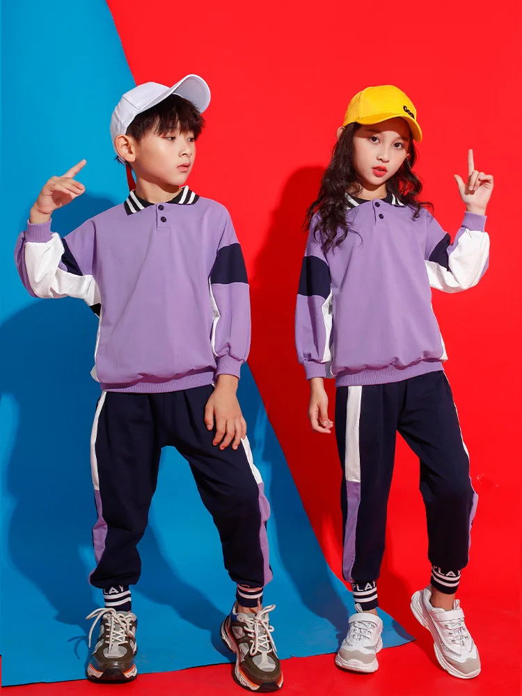 Детская одежда в стиле хип хоп джинсовая куртка штаны для бега свободный