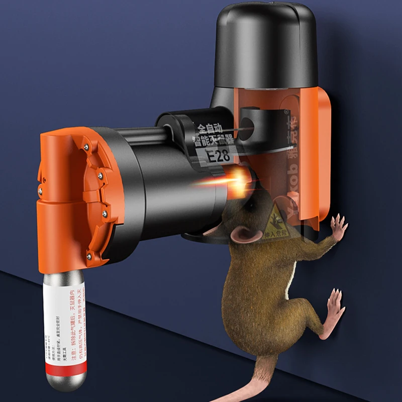Smart Automatic Humane Non-Toxic Rat Mouse Trap Kit Rat Mouse Multi-catch Traps Machine CO2 Cylinders Digital Strike Counter