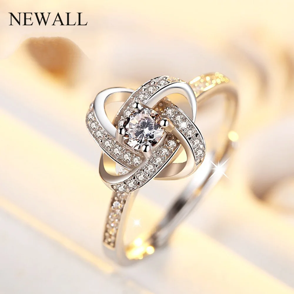 Изменяемое обручальное кольцо для женщин AAA + CZ хрустальные сердечки и Стрела