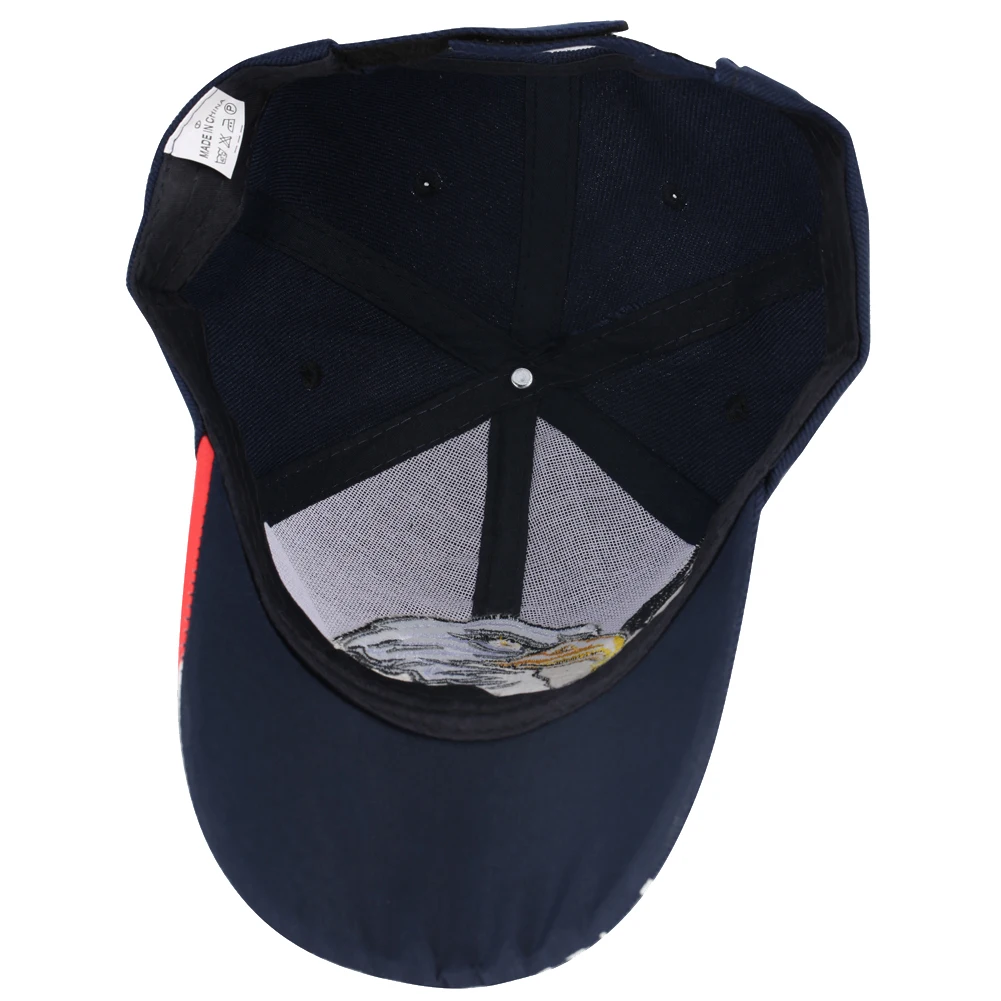 Мужская бейсболка с вышитым американским флагом Snapback шляпа папы костяная