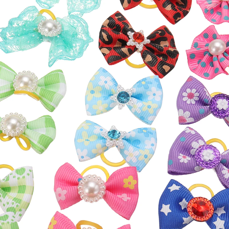 30 шт./лот 3-4 см аксессуары для ухода за домашними животными банты волос ручной