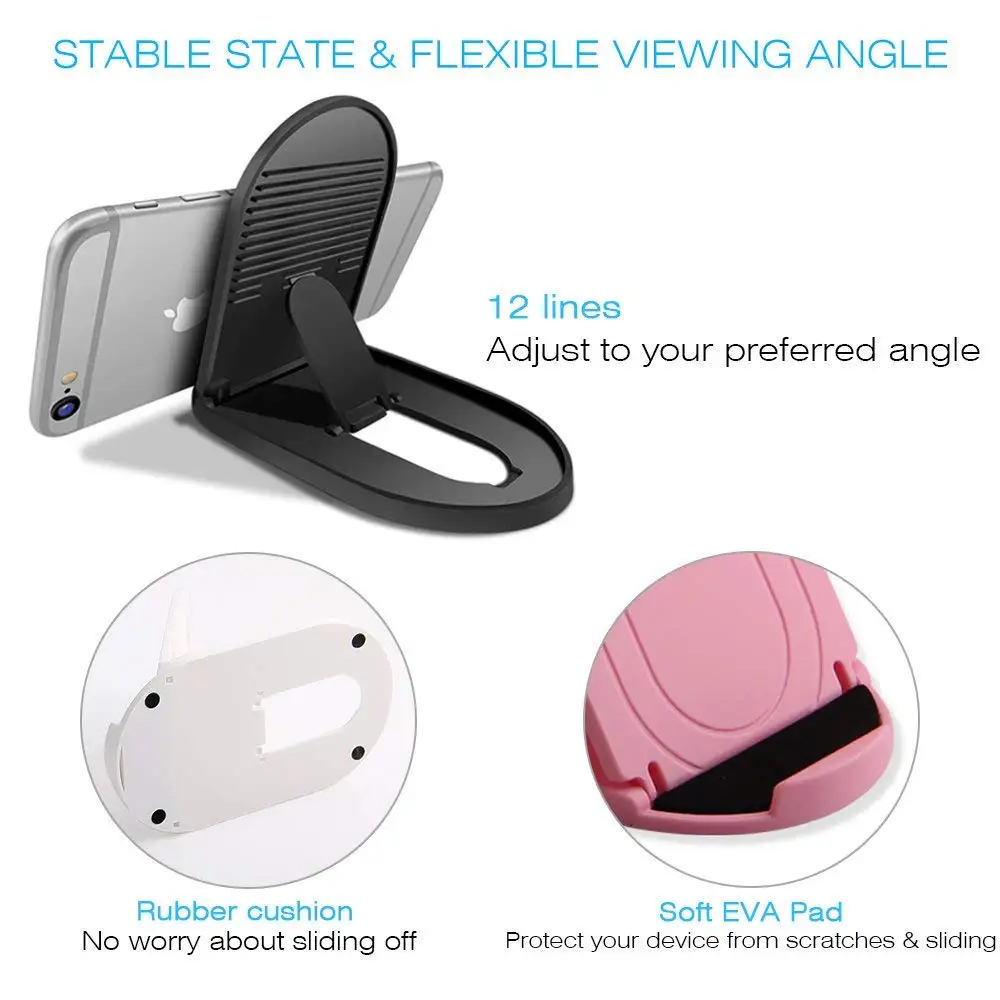 For Tablet iPhone Xiaomi Universal Mini Size Portable Foldable Desk Mount Holder Bracket Mobile Phone Stand Support