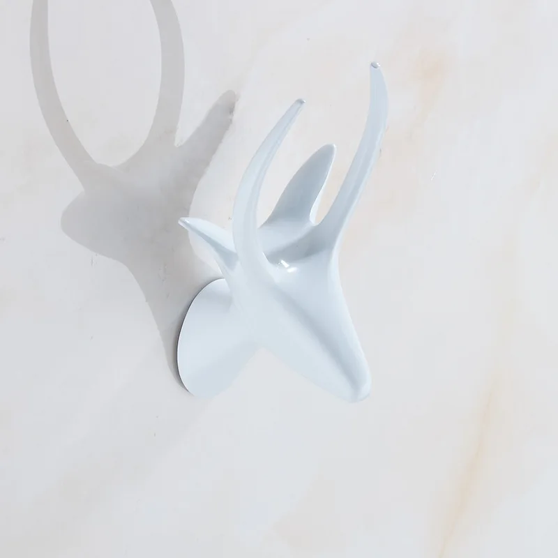 Однотонные голова антилопы Крючки для пальто настенный крючок полотенец