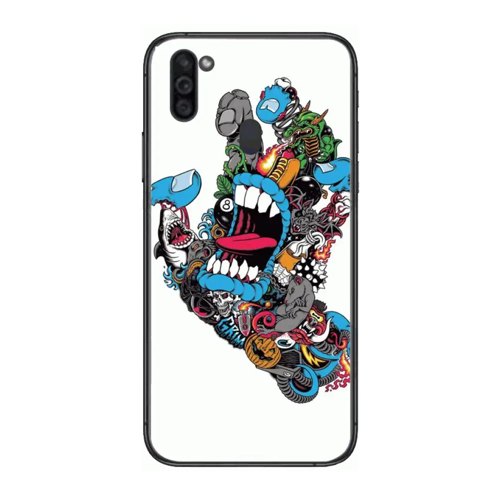 

Santa Cruz Skateboarding Art Mobile Phone Case Hull For Samsung Galaxy M 10 20 21 31 30 60S 31S Black Shell Art Cell Cover TPU