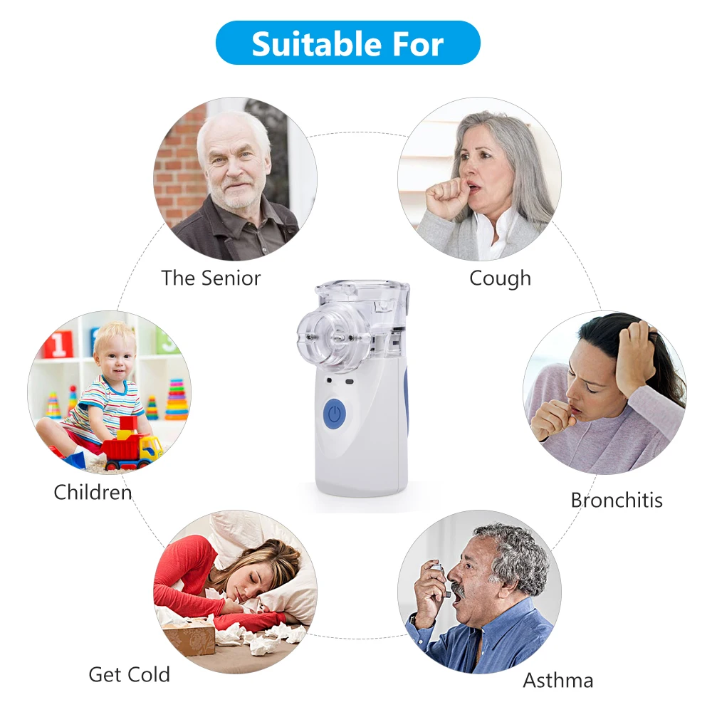

Mini Portable nebulizer Handheld inhaler nebulizer for kids Adult Atomizer nebulizador medical equipment Asthma Steaming Device
