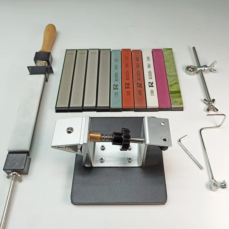 

Fixed Knife Sharpener Professional Sharpening System Sharpeners Grit400 3000# Whetstone 14~34°Angle Select 180°Fast Flip