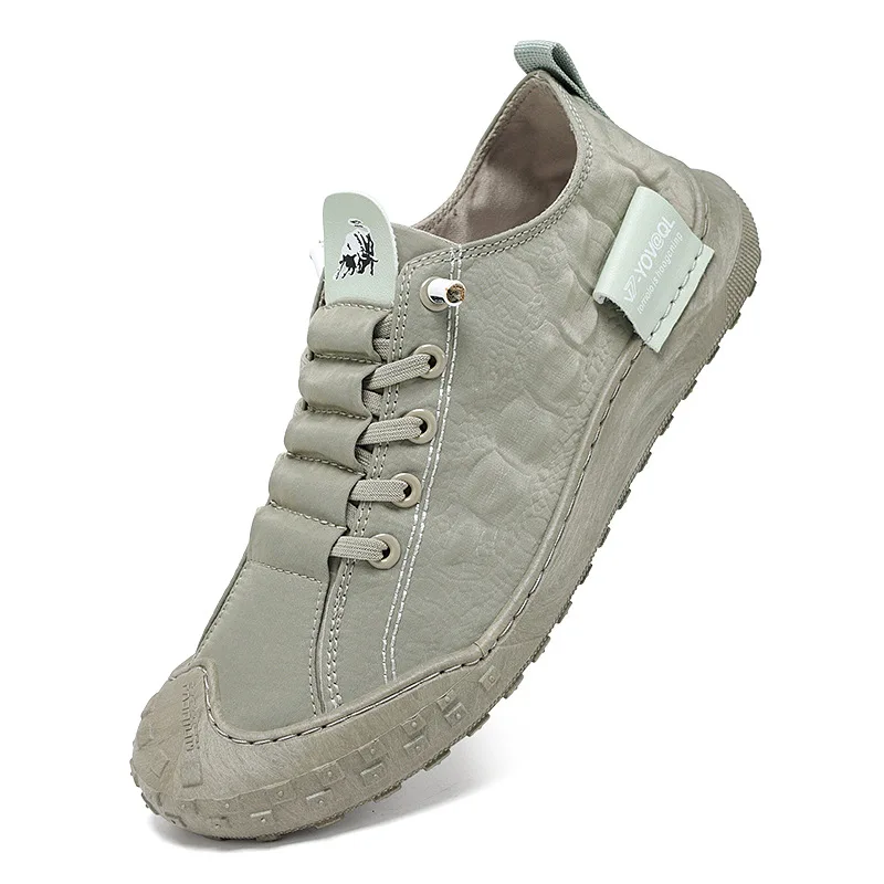 

2021 Spring Autumn New Concise Style Canvas Shoes Comfortable Lace-up Shallow Flat Men's Vulcanize Shoes Wear-resisting