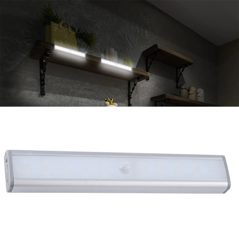 Движения Сенсор ночной Светильник Портативный шкаф настенный светильник USB