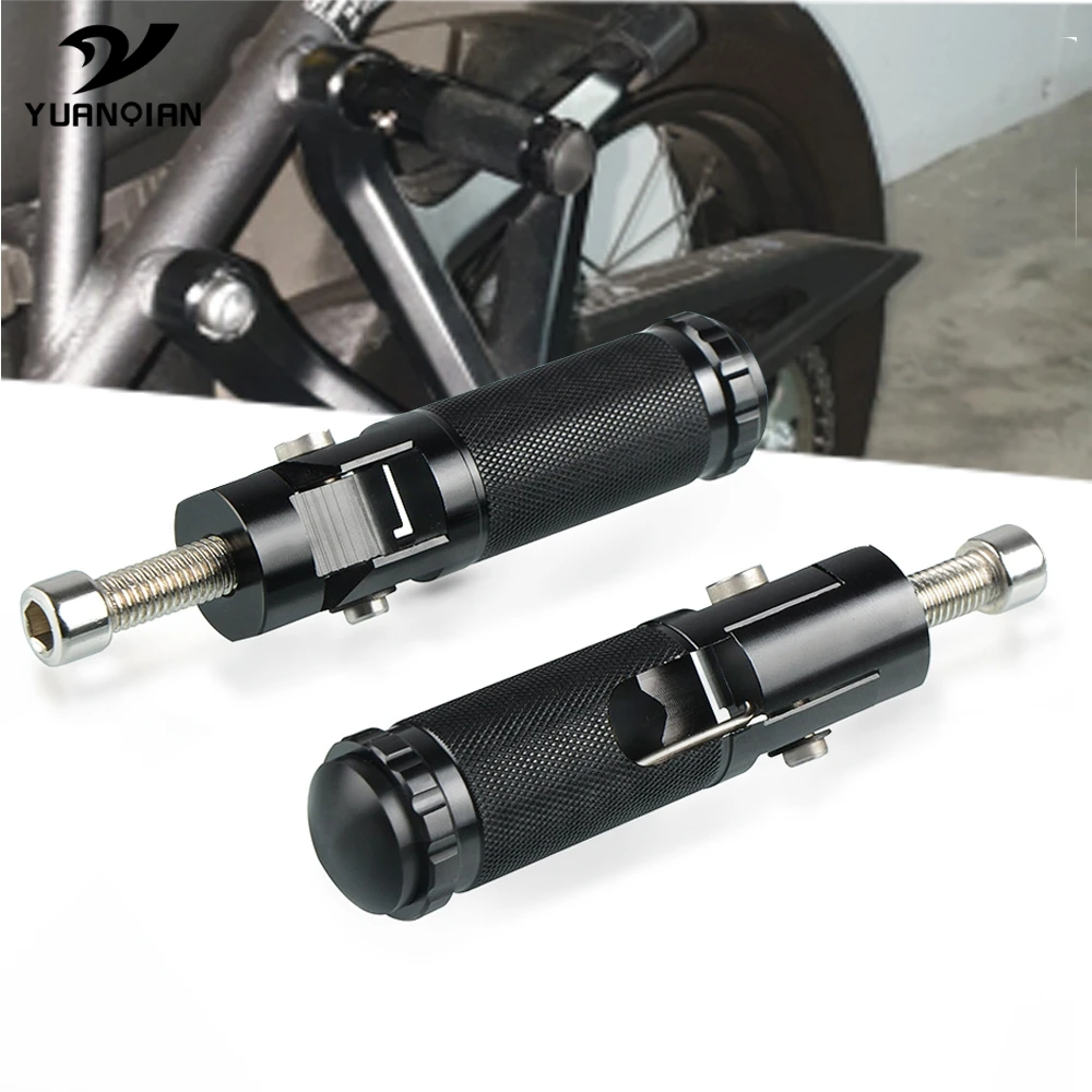 1Pair Black Steel Мотоцикл Велосипед части рама Подножка Педаль Складной на заказ для | Подставки под ноги -4000794159690