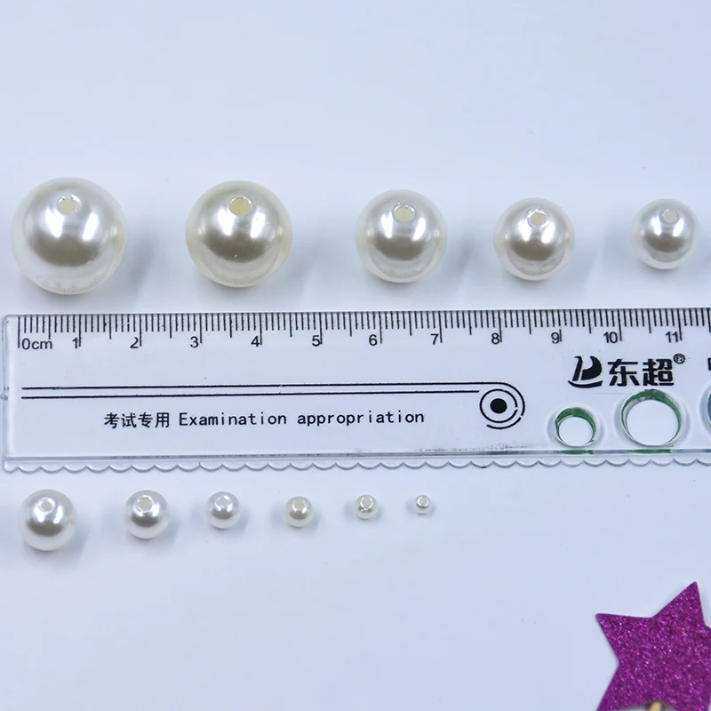 Акриловые круглые бусины с имитацией жемчуга россыпью 3 20 мм украшения для