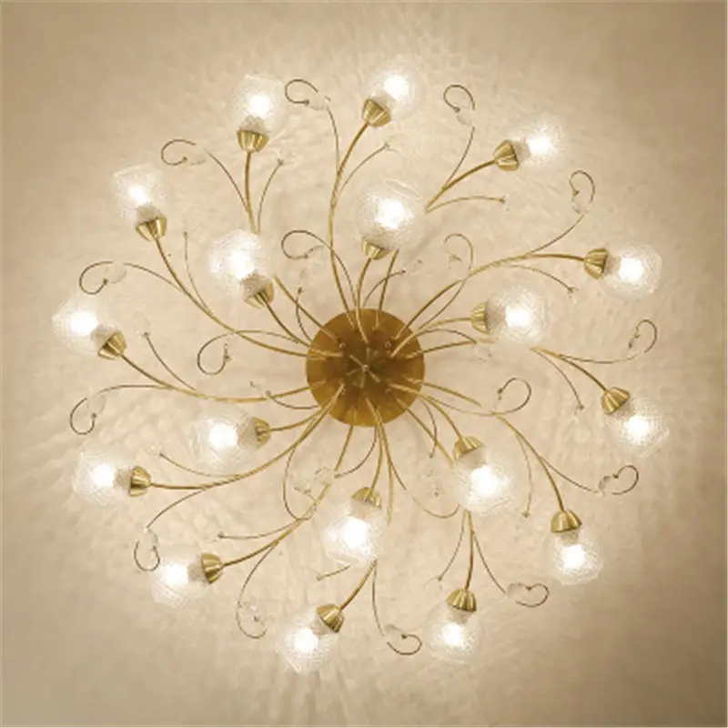 

Nordic Living Room Modern Simple Ceiling Lamp Head Light Luxury Bedroom Cloakroom Ins Crystal New Restaurant Lighting