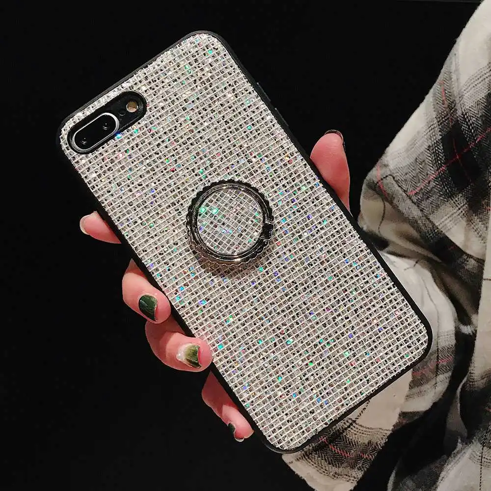 KISSCASE Phone Case Cover For iPhone 7 8 7Plus 8Plus 6 6S Capa Square Glitter Mobile X XS XR MAX Fundas | Мобильные телефоны и