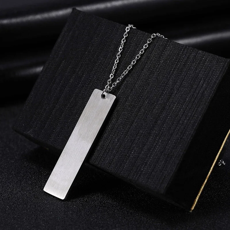 Unift классический Прямоугольный кулон из нержавеющей стали с резьбой вера мечта
