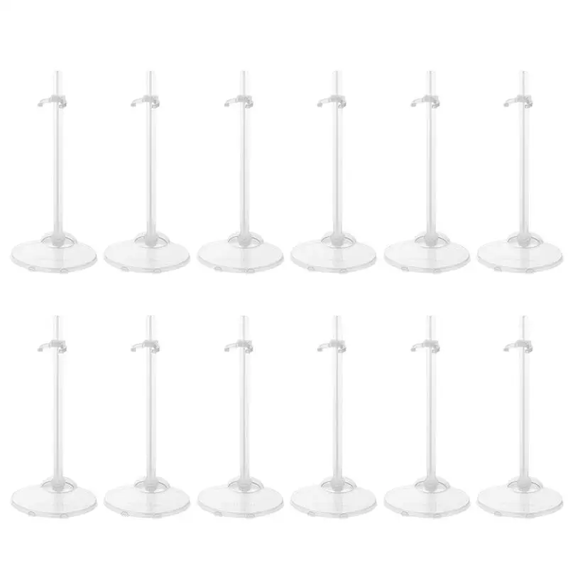 

15pcs Transparent Doll Stands Figure Display Holder Doll Supports Bracket Prop Up Mannequin Model Display Dollhouse Accessories