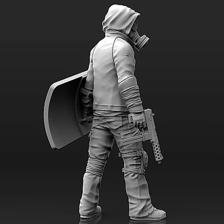 Модель 1/35 года фигурка GK Men из смолы со щитами несобранный и Неокрашенный