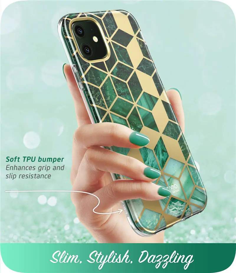 I-Blason для iPhone 11 чехол 6,1 дюйма( выпуск) Cosmo полный блеск для тела мраморный бампер крышка со встроенным протектором экрана