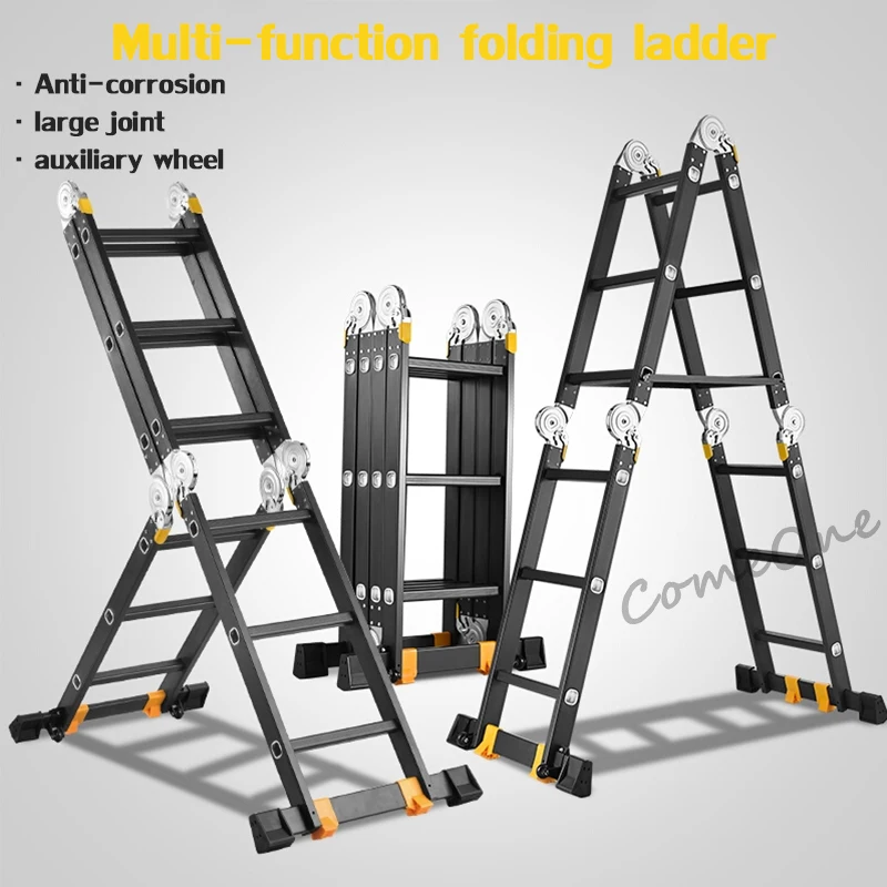Стремянка прямая 3 7 м многофункциональная складная алюминиевая лестница | Лестницы -4001332705281