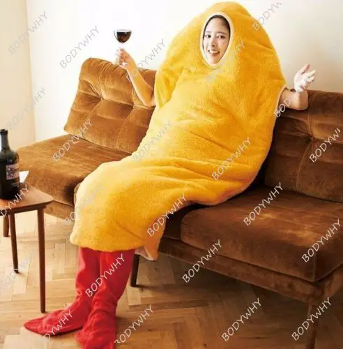 Жареная креветка костюм талисман косплей сумка для сна одеяло женский теплая