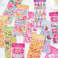 ribbon bear sticker self adhesive flower stickers for arts craft greeting cards scrap books home decoration diy deco stickers
