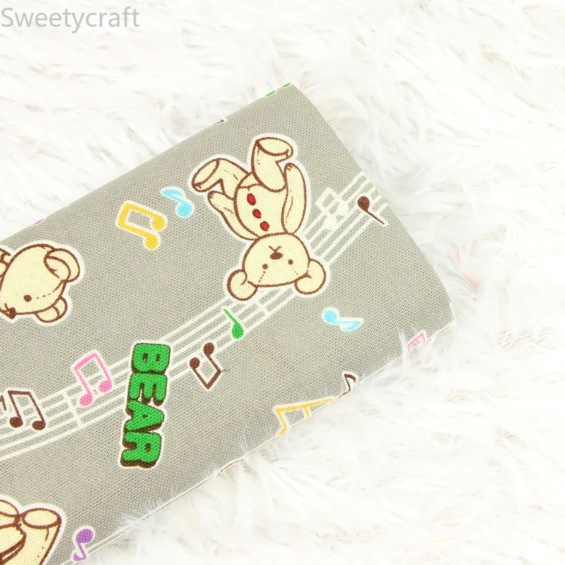 110x45 см плотная хлопчатобумажная ткань наполовину двора печать нот для