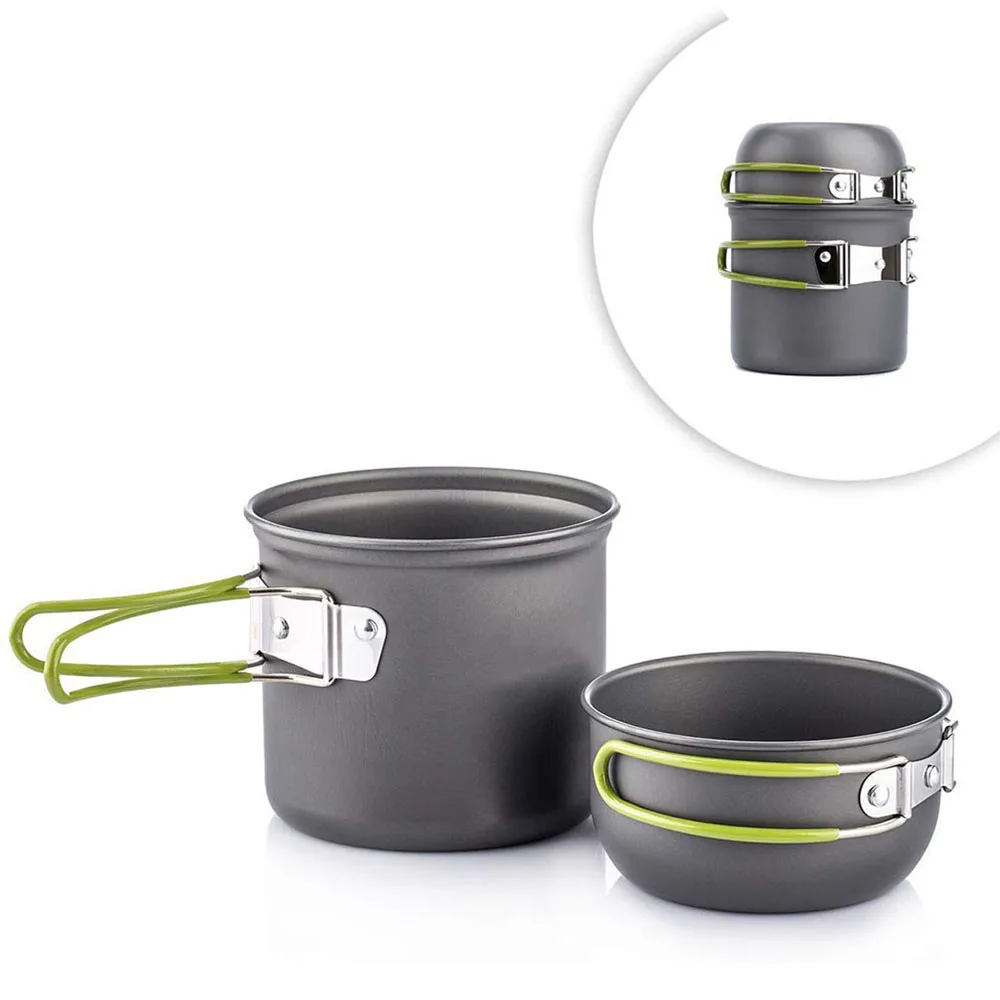 

Ultralight Camping Pots Cookware Set Portable Outdoor Cooking Tableware For Hiking Trekking Picnic Fishing Mountaineering
