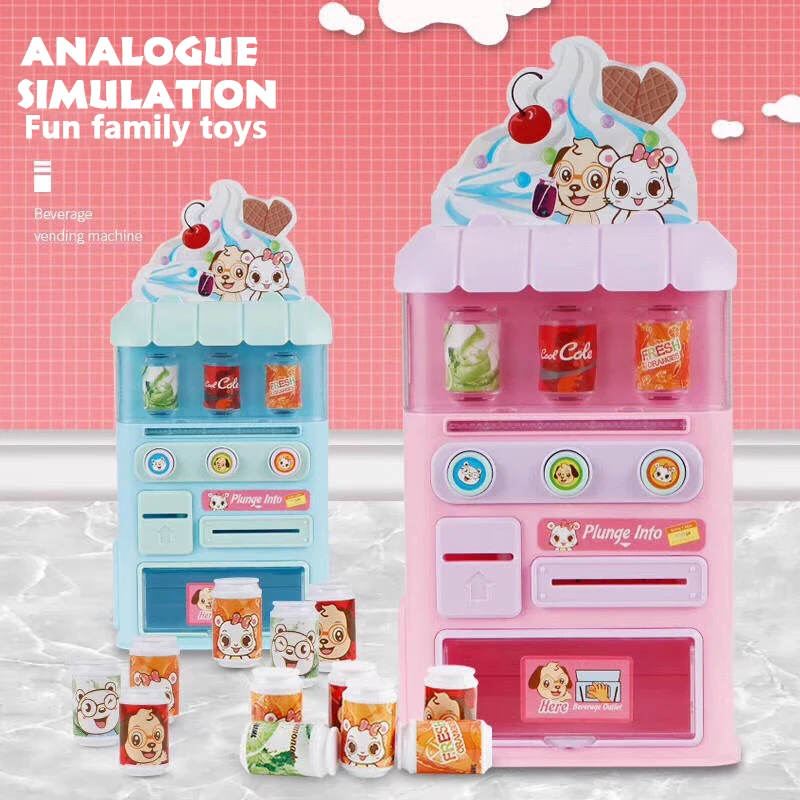 Ролевые игры игрушки для девочек миниатюрный торговый автомат имитация корзины
