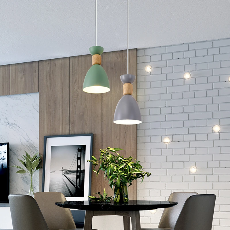 EL Трехцветная Подвесная лампа из кованого железа в скандинавском стиле