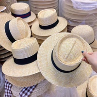2020 new summer wide brim straw hat big sun hat for women uv protection panama beach hat ladies bowknot derby hat chapeau femme