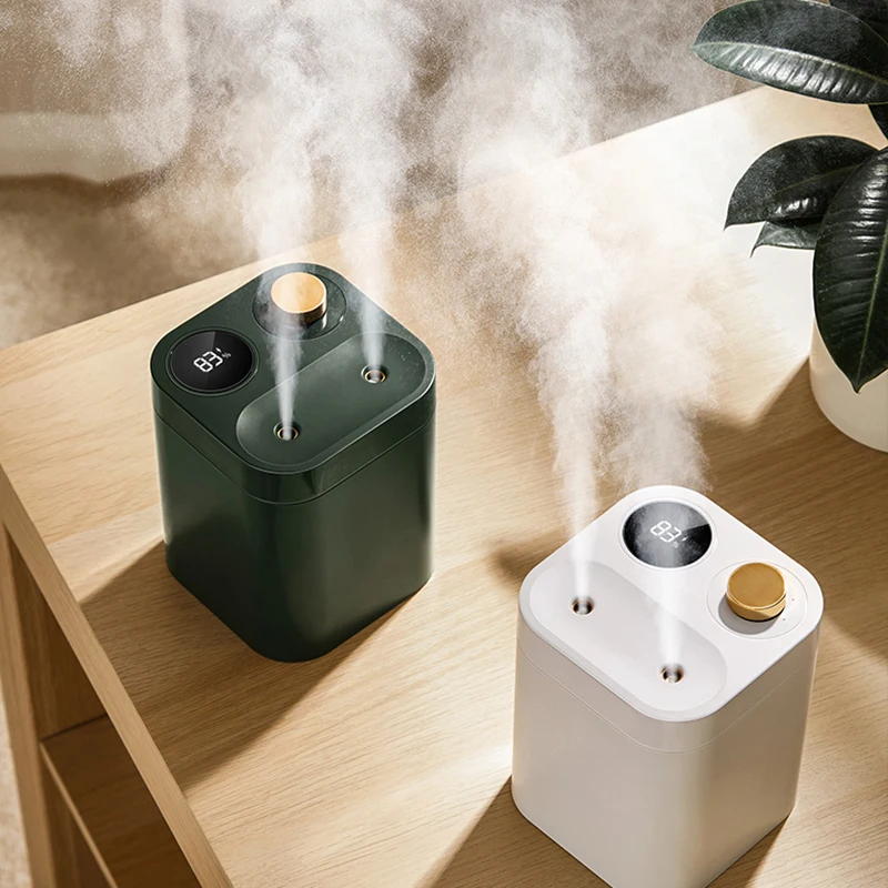 

800ml Dual Spray Wireless Humidifier For Home Power Display Ultrasonic Car Mist Maker with Battery Mini Office Air Purifier