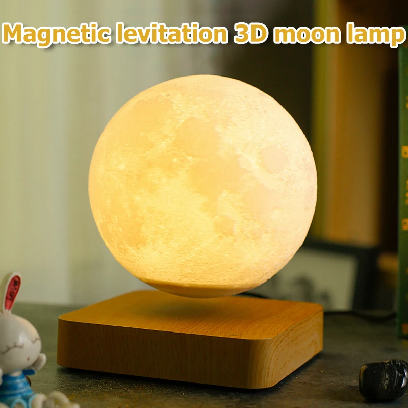 

Новый дизайн, креативная 3D Магнитная левитационная Лунная лампа, ночсветильник, вращающаяся светодиодная Лунная плавающая лампа, украшени...