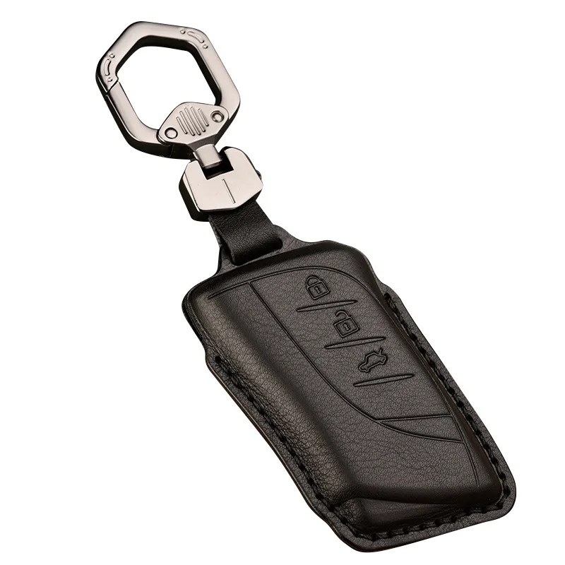 

Leather Car Key Cover for Lexus Leather Hot Pressed Key Case Buckle High-quality First Layer Cowhide To Make Decorative Keys