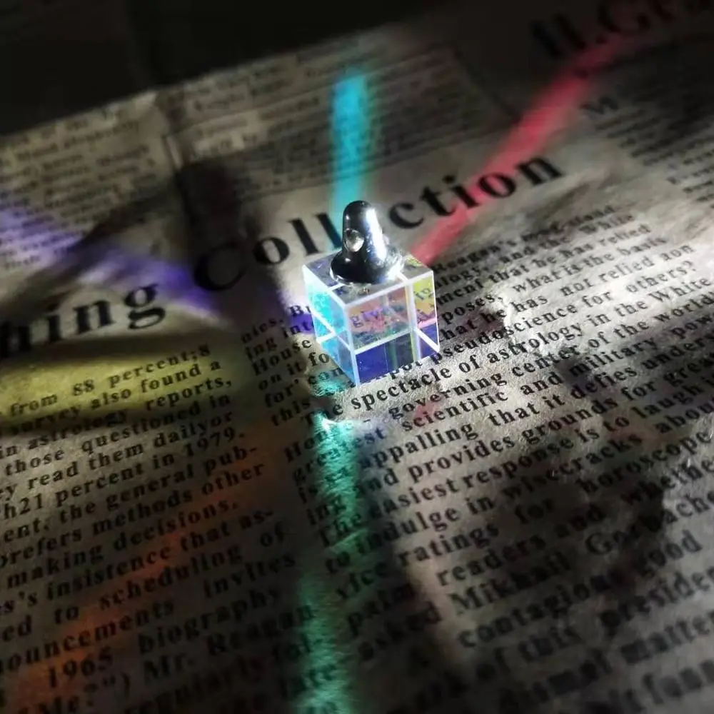 K9 оптическое стекло Шестигранная кубическая Призма светоотражающий цвет кулон