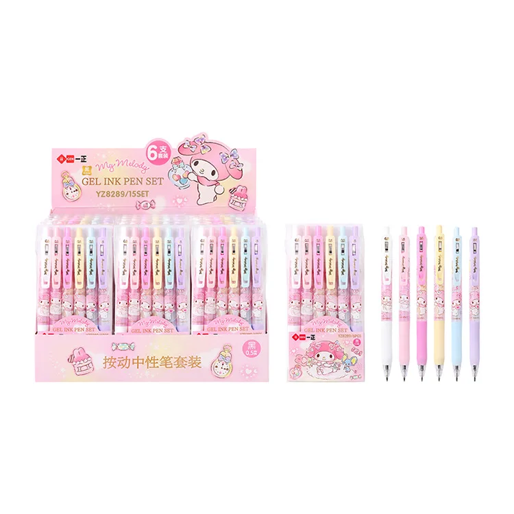 30 pcs/lot Kawaii Pink Rabbit Press Gel Pen Set Cute 0.5mm black Ink Signature Pens Promotional Gift Office School Supplies | Канцтовары