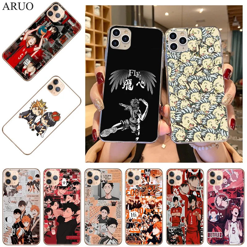 Чехол для телефона iPhone 13 12 11 Pro XS Max 7 8 6s Plus 13Mini SE2020 X XR аниме волейбол Haikyuu мягкие