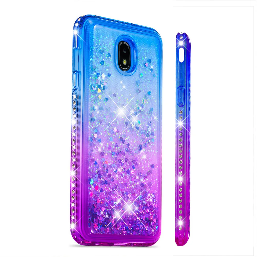 Градиентный чехол с сыпучим песком для Samsung Galaxy J3 J4 J5 J6 J7 2018 2017 Plus Premium Prime Emerge J327 J520