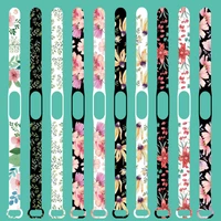 printing style flowers strap for mi band 3 4 5 6 silicone wrist strap for xiaomi miband 6 sports strap for mi band 5 4 bracelet