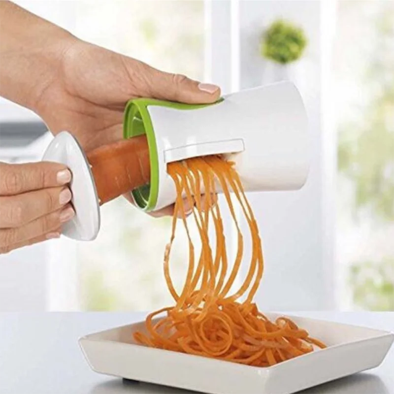 

Portable Vegetable Slicer Handheld Spiralizer Peeler Spiral Slicer Multi-function Shredder for Potatoes Spaghetti Kitchen Tools