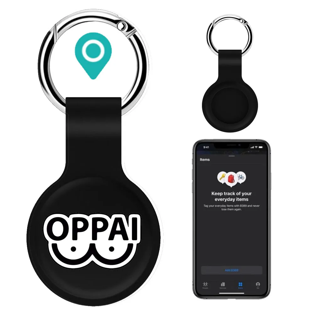 

Apple Airtags Protective case Liquid Silicone Locator Tracker Anti-lost Device Keychain For anime one punch man Airtags case