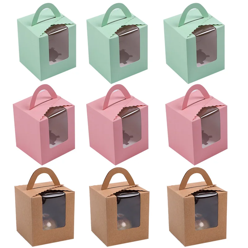 10 шт. коробка для кексов с ручкой портативные бумага &quotПринцесса&quot подарочные
