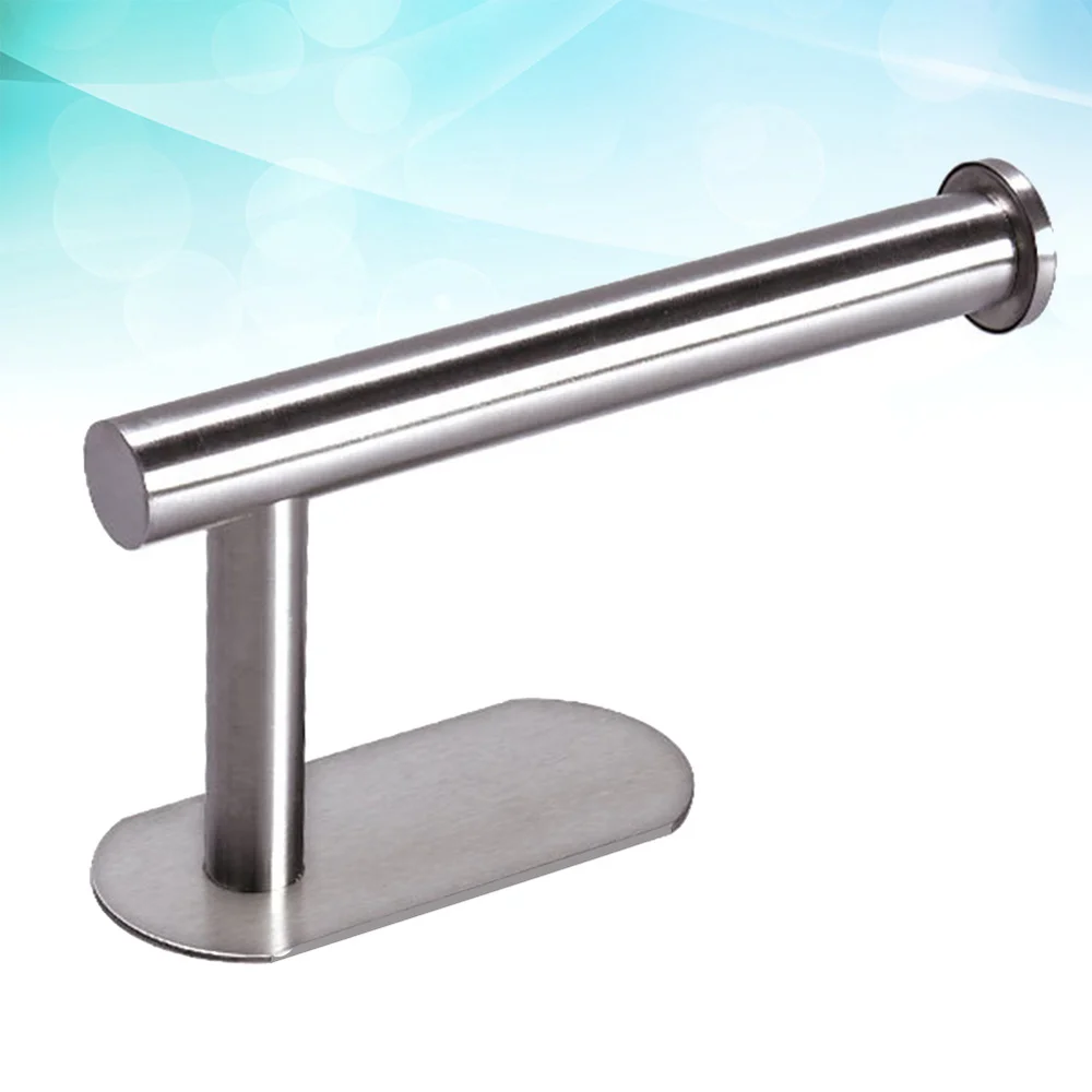 

304 Stainless Steel Holder Round Toilet Roll Holder Free Punch for Bathroom Kitchen (Silver)