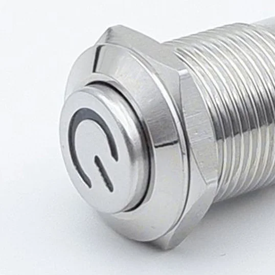 

Металлический кнопочный переключатель 12 мм 12В