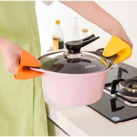 1pc thicken oven glove insulation non stick anti slip grips bowl pot clips silicone baking oven mitts microwave kitchen gadgets