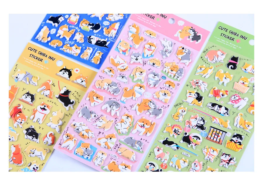 Cute Shiba 3D Foam Paste Decorative Stickers Adhesive Stickers DIY Decoration Diary Stickers