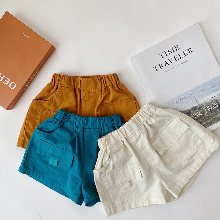 Летние повседневные шорты-карго для мальчиков 2020 Детские хлопковые свободные