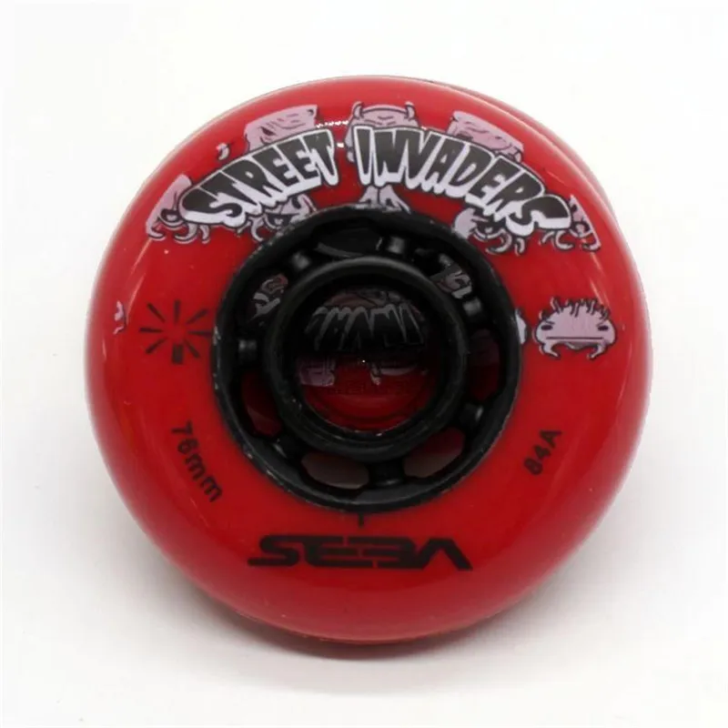 Колеса для роликовых коньков Hyper SEBA 80 мм черные белые уличные Invaders колеса FSK High HV HL