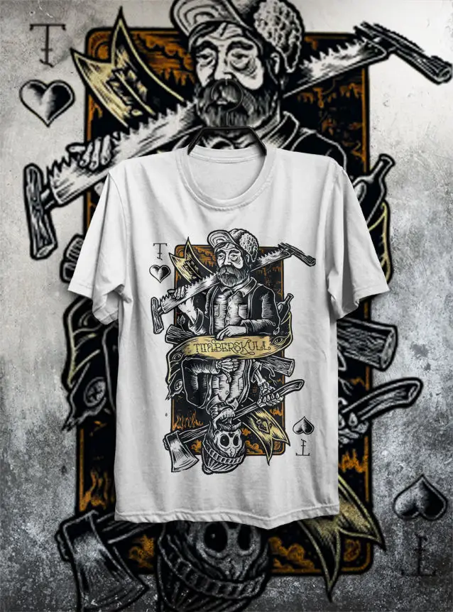 

Newest 2020Fashion MAGLIETTA OLD SCHOOL SKULL LUMBER TIMBER ROCKABILLY TATTOO HIPSTER T shirt