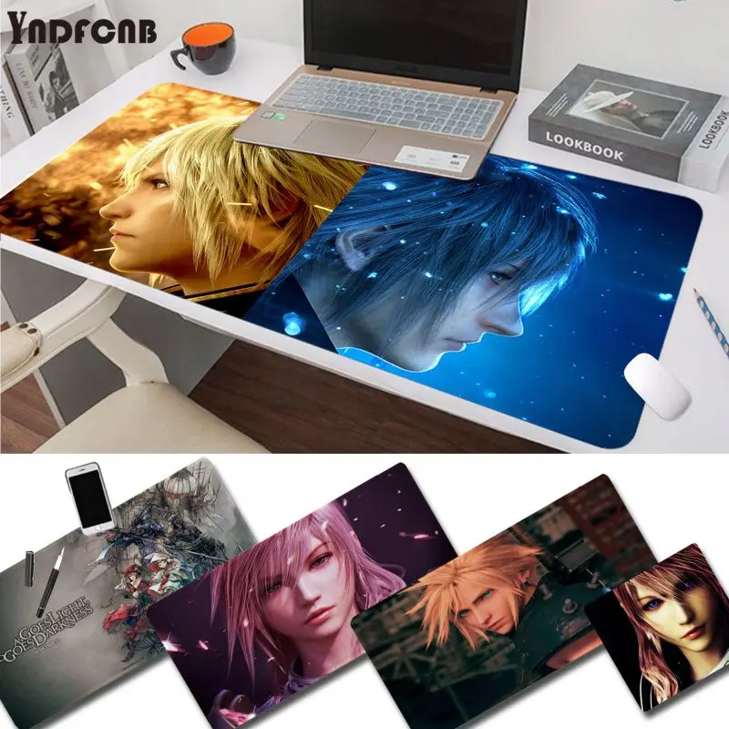 

YNDFCNB Final Fantasy Your Own Mats Natural Rubber Gaming mousepad Desk Mat Size for mouse pad Keyboard Deak Mat for Cs Go LOL