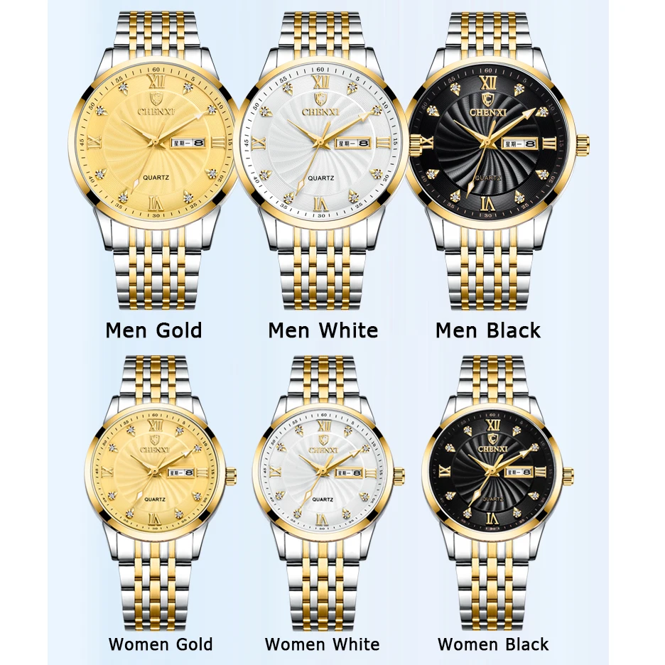 Relógios de Quartzo para o Casal Panars Pequenos Grandes Relógio Masculino Mulher 2021 Rosa Ouro Valentine Apresenta Aço Inoxidável &
