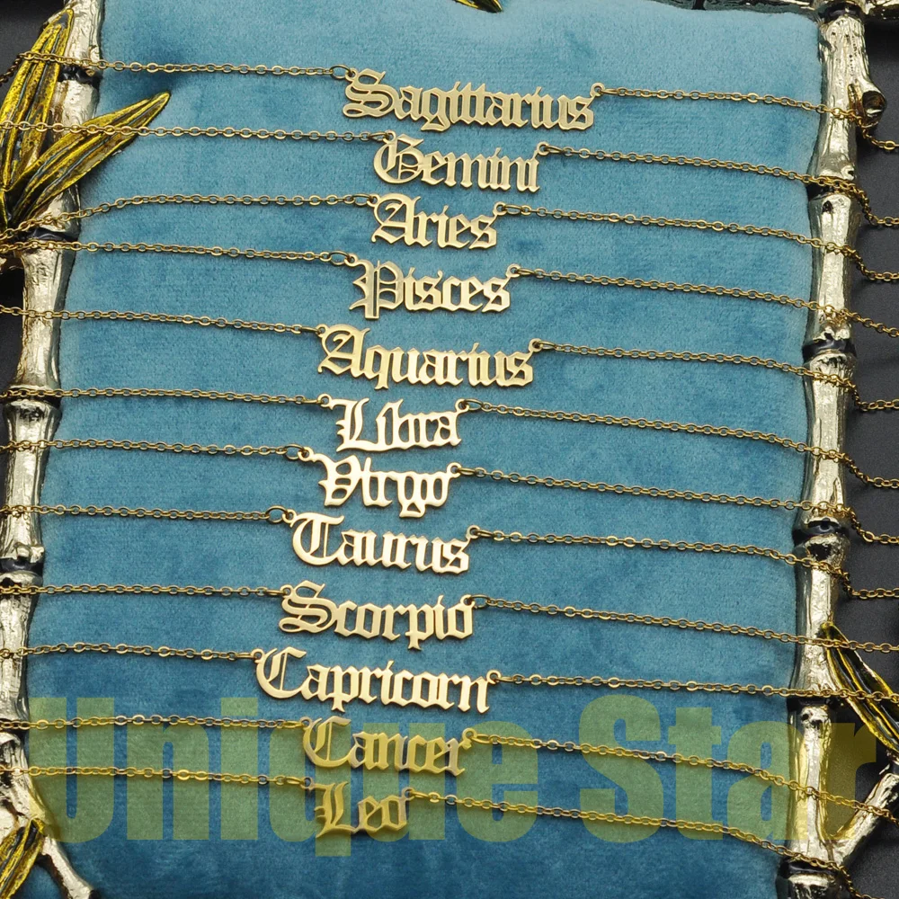 Модное ожерелье со знаками Зодиака оптовая продажа женские ожерелья из