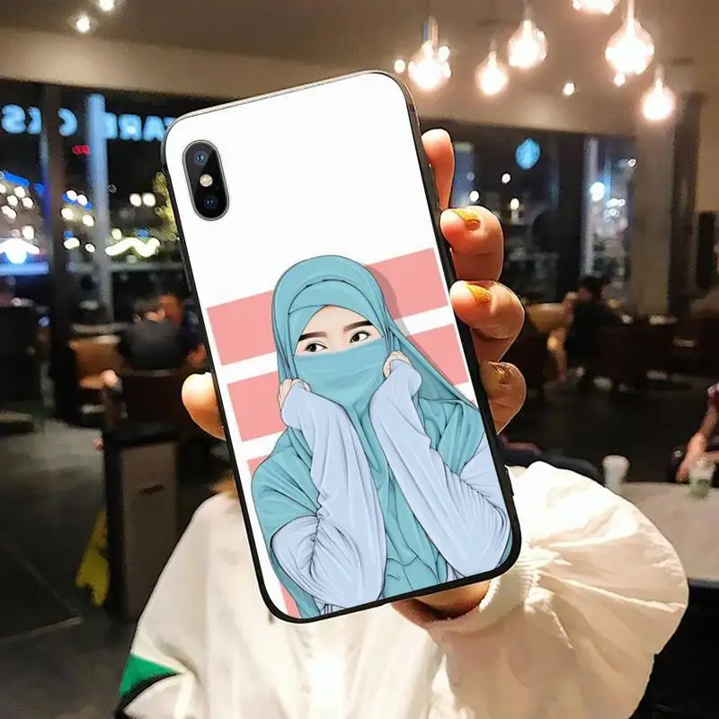 

Muslim Islamic beautiful Gril Eyes Phone Case for iPhone 11 12 pro XS MAX 8 7 6 6S Plus X 5S SE 2020 XR